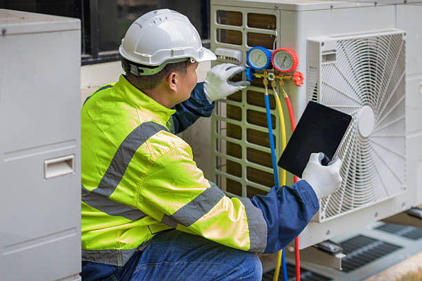 Professional Hvac technician working in Douglass, TX